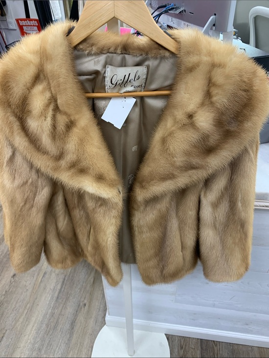 Giffels Jackets & Blazers - Cropped Teddy Jacket in Light Brown